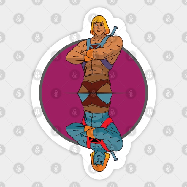 he-man vs evil he-man Sticker by yorkphotog